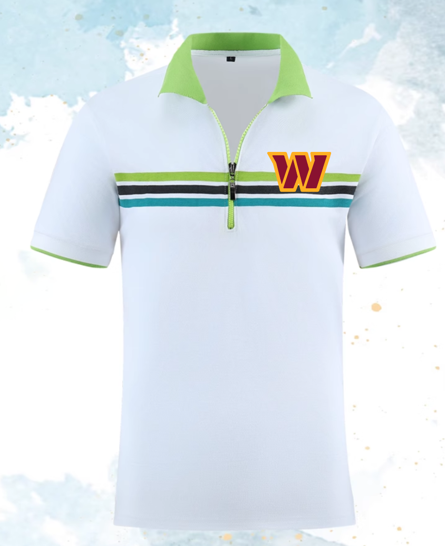 Washington Commanders white #13 Men 2025 NFL polo T shirt